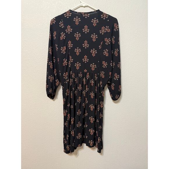 Women's Bishop‎ 3/4 Sleeve A-Line Dress - Knox Rose Black - XS - Picture 2 of 4